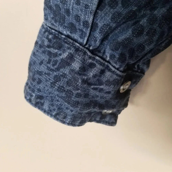 Anthropologie Cloth & Stone Printed Chambray Dress XS - Picture 3 of 14